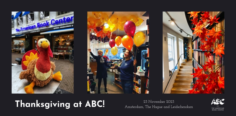 The American Book Center on X: Thanksgiving is creeping ever closer, so  make sure you have the date saved! There will be Golden Bookmarks, live  music in our Amsterdam store, a bake-off